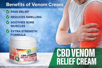 CBD + Venom Extra Strength Relief Cream – 5000mg (4oz)