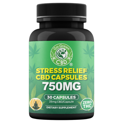 CBD Stress Relief Capsules 750mg