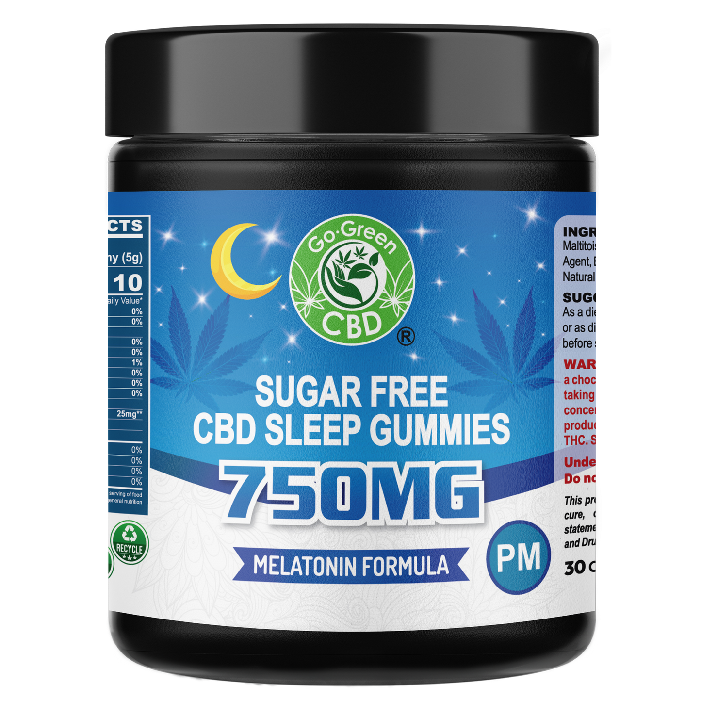 Sugar Free CBD Sleep Gummies 750mg β PM