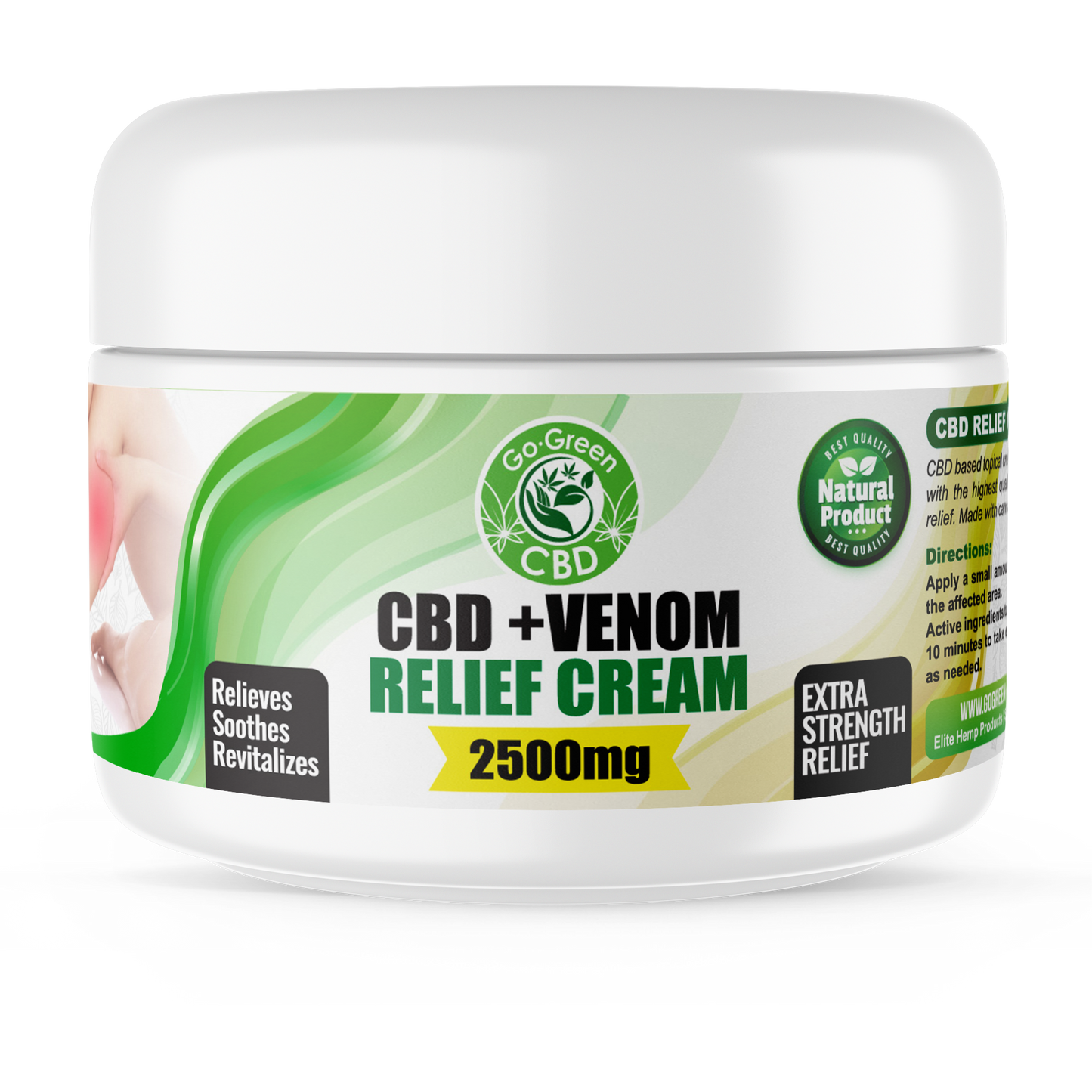 CBD+Venom Pain Relief Cream 2500mg