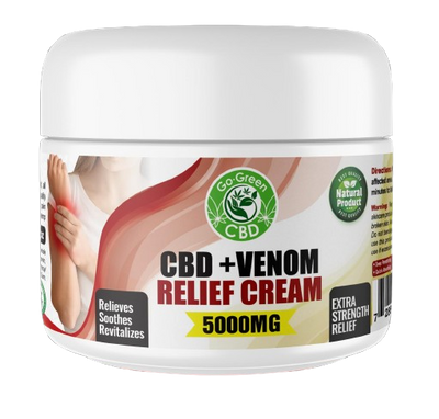 CBD + Venom Extra Strength Relief Cream – 5000mg (4oz)