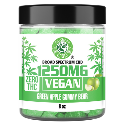 CBD Vegan Gummies 1250mg Green Apple