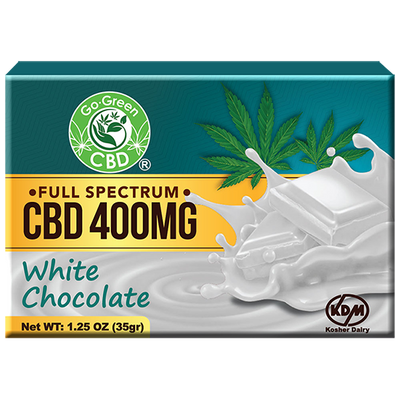 400mg CBD White Chocolate Full Spectrum | Go Green CBD