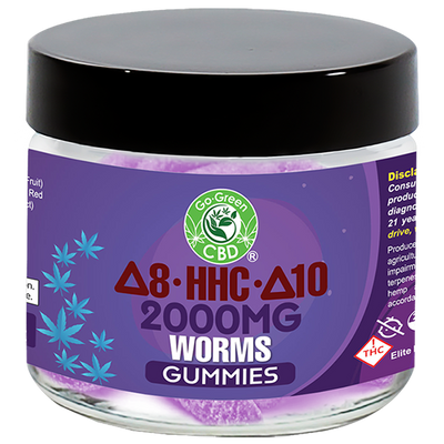 Delta-8/10 HHC Worms Gummies 2000mg