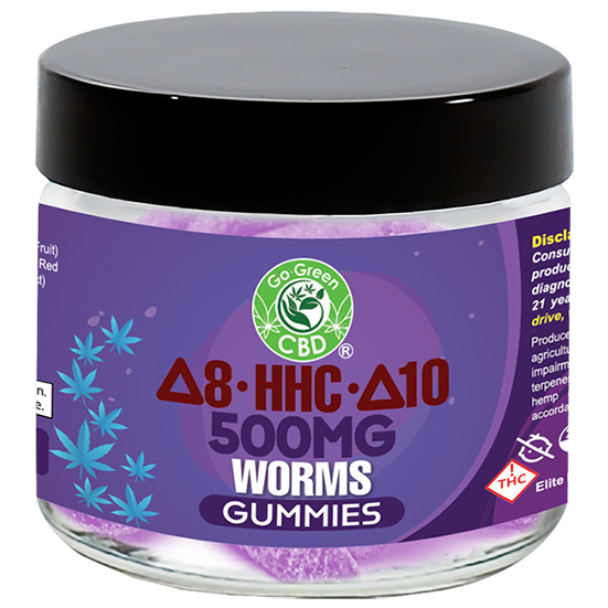 Delta-8/10 HHC Worms Gummies 500mg