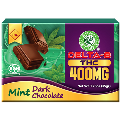 Delta-8 Mint Dark Chocolate 400mg