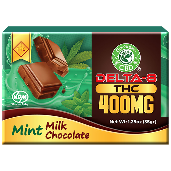 Delta-8 Mint Milk Chocolate 400mg