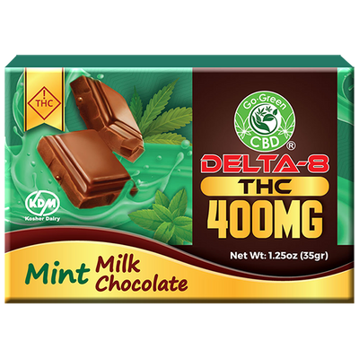 Delta-8 Mint Milk Chocolate 400mg