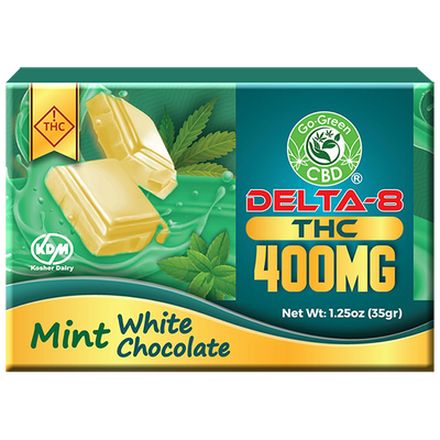 Delta-8 Mint White Chocolate 400mg