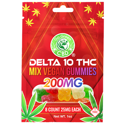 Full Spectrum CBD Delta 10 THC Vegan Gummies 200mg