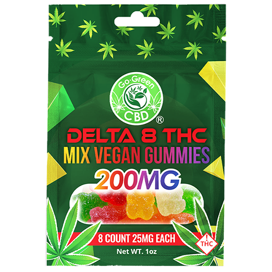 Full Spectrum CBD Delta 8 THC Vegan Gummies 200mg