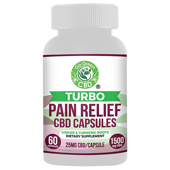 Turbo Pain Relief CBD / Ginger and Turmeric Capsules Sport 1500mg