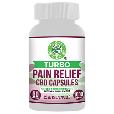 Turbo Pain Relief CBD / Ginger and Turmeric Capsules Sport 1500mg