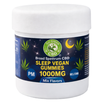 Broad Spectrum CBD Sleep Vegan Gummies 1000MG PM Melatonin Mix Fruit