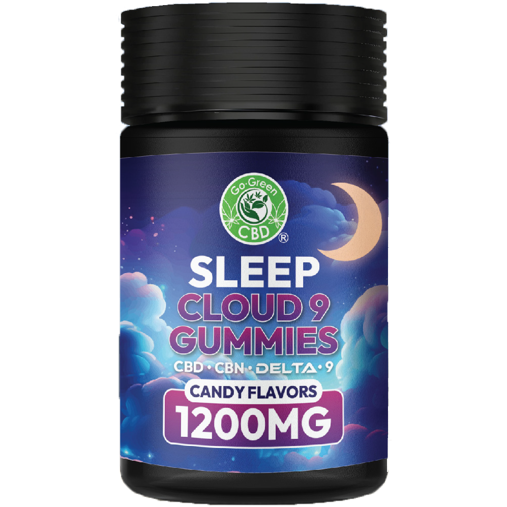 GO GREEN SLEEP GUMMY 1200MG Candy Flavors Delta 9