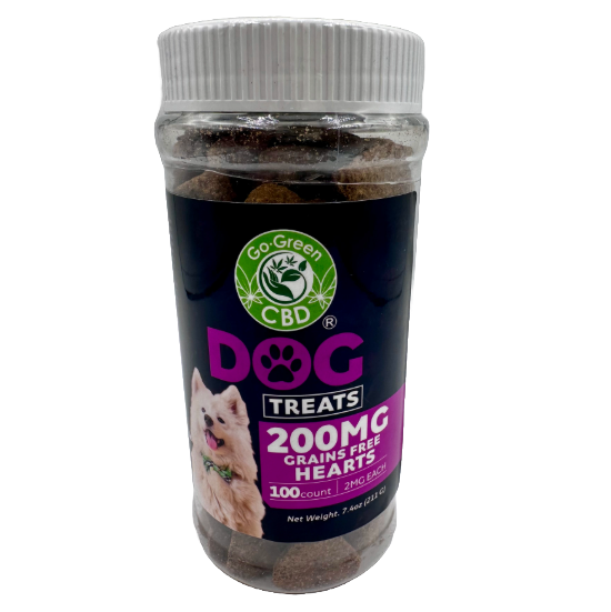 CBD Dog Treat 200mg Grain Free Hearts | Go Green CBD – gogreen-cbd