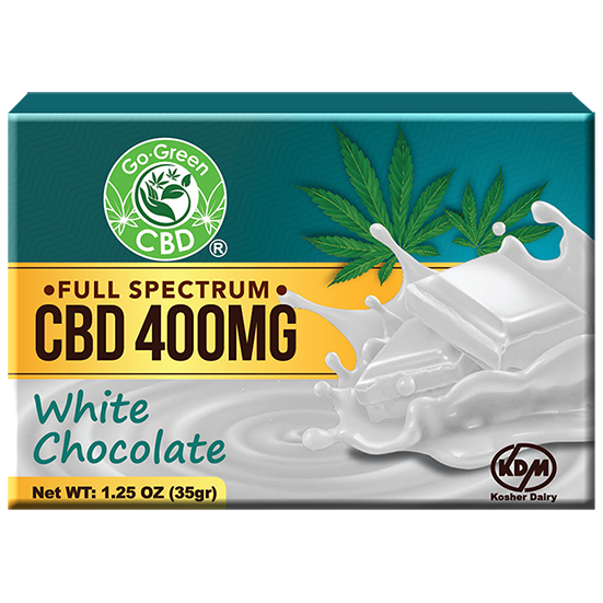 400mg CBD White Chocolate Full Spectrum | Go Green CBD