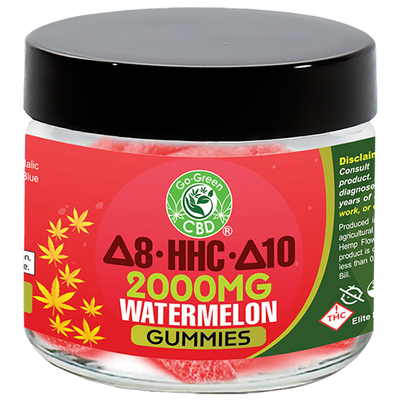 Delta-8/10 HHC Watermelon Gummies 2000mg