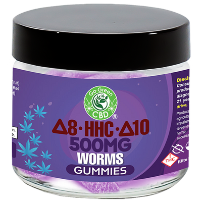 Delta-8/10 HHC Worms Gummies 500mg