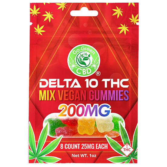 Full Spectrum CBD Delta 10 THC Vegan Gummies 200mg